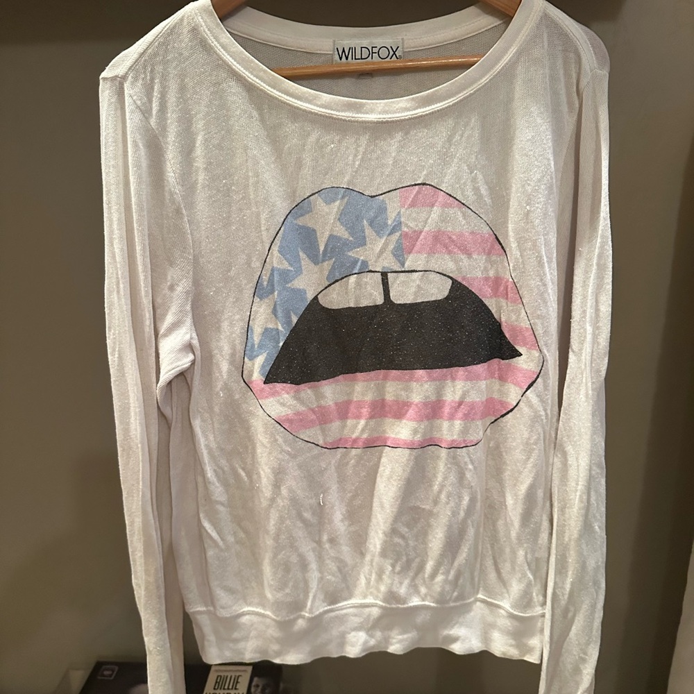 Wildfox White Logo Knit Top